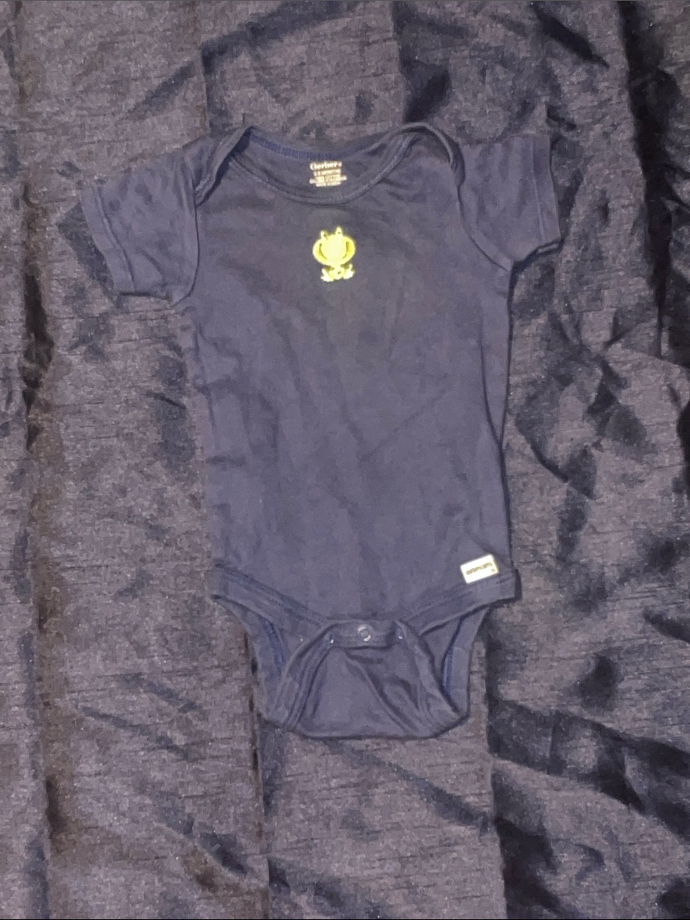 Size 3-9 months Carter's Navy Short-Sleeve Baby One-Piece